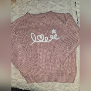 Pink Love Knit Sweater TODDLER 3-4T